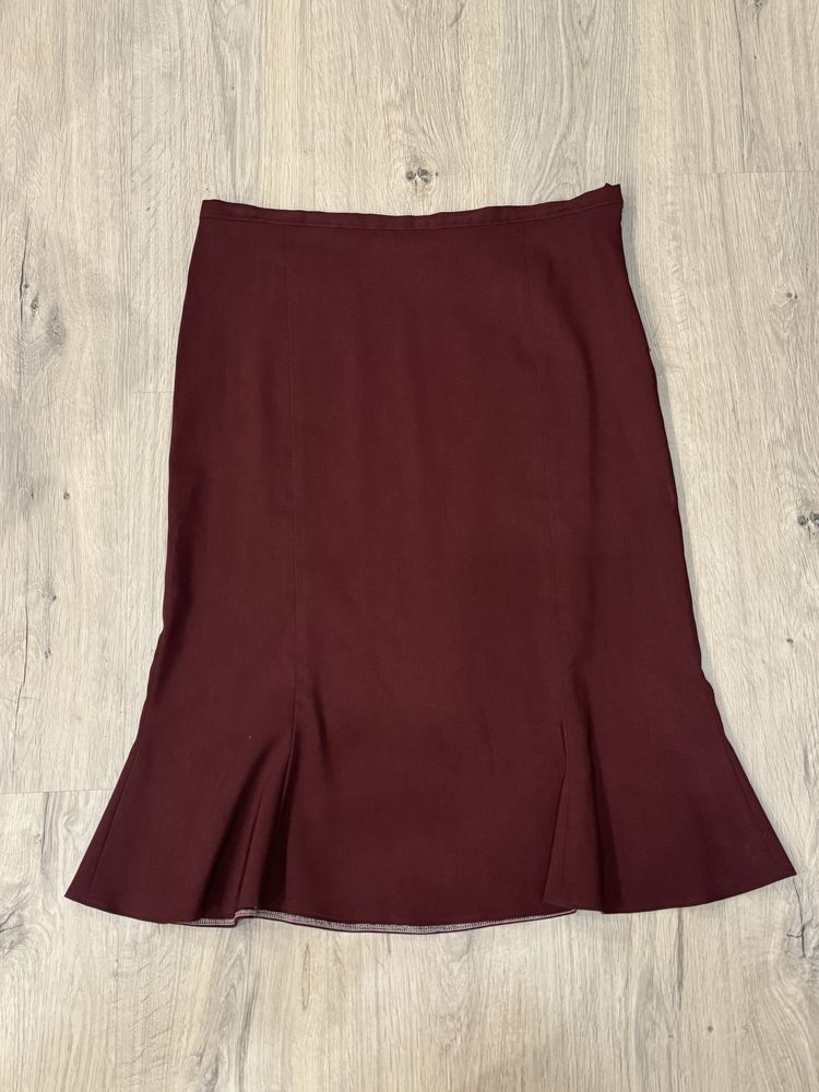 Burgundowy komplet elegancka marynarka i spódnica