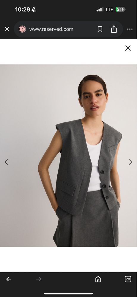 Костюм жилет піджак жилетка спідниця zara