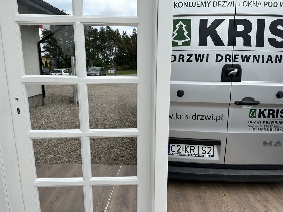 Drzwi wewnętrzne drewniane OD RĘKI P ościeżnicą regulowaną Francuskie