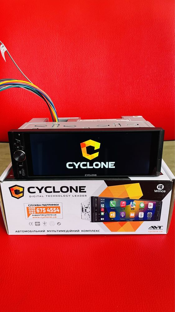 Автомагнітола Cyclone MP-5003/ANDROID/CARPLAY/6,6 Дюйма дисплей/1 дін
