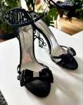 Buty damskie na obcasie czarne 38