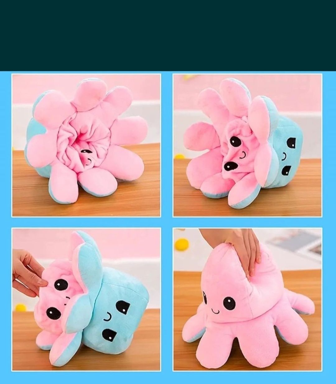 Dwustronna maskotka emocji meduza ośmiornica B959