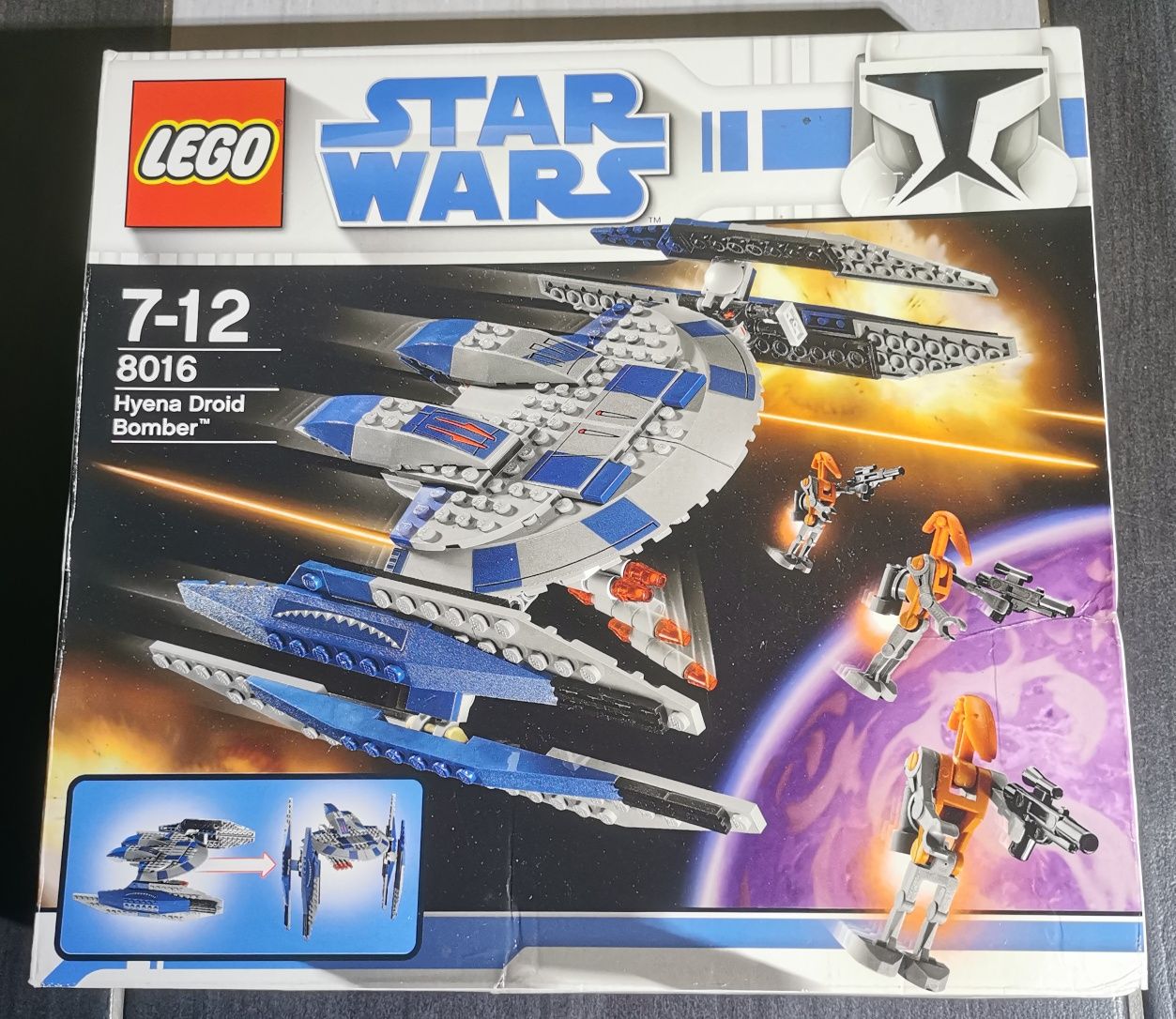 Lego Star Wars 8016 - Hyena Droid Bomber + gratis