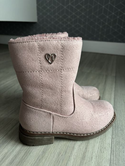 Różowe kozaczki dziewczęce