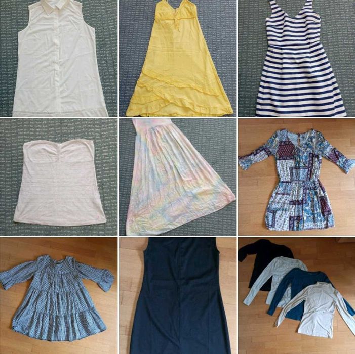Paka ubrań damskich sukienki, koszulki, koszule