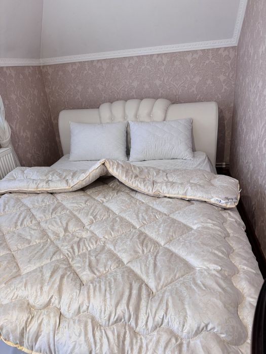 Тёплое одеяло овчина полуторное односпальное тепла ковдра вовна 150x21