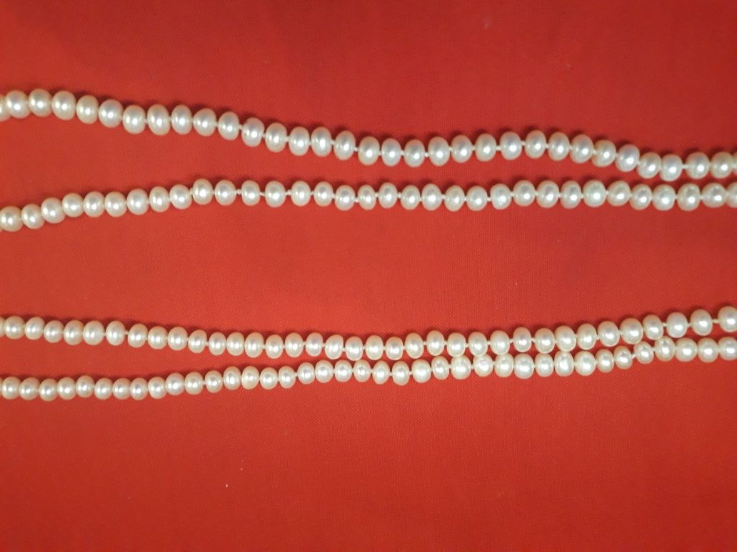Бусы (ожерелье) с натурального жемчуга 135см