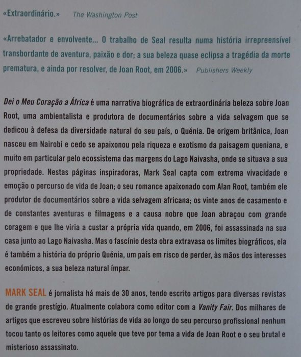 Dei O Meu Coração a África de Mark Seal