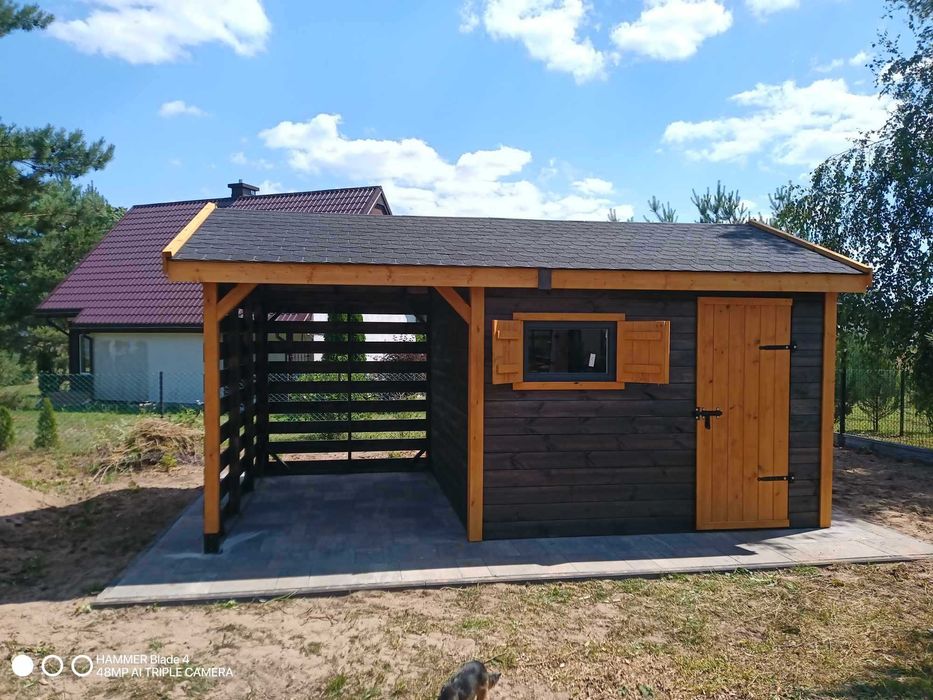 Domek narzędziowy z drewutnią Puszczyk 3x5m