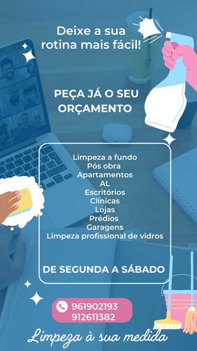 Limpeza à sua medida /orçamento.