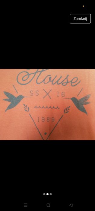 bluzka na krótki rękaw koszulka t-shirt z nadrukiem aplikacją boho
