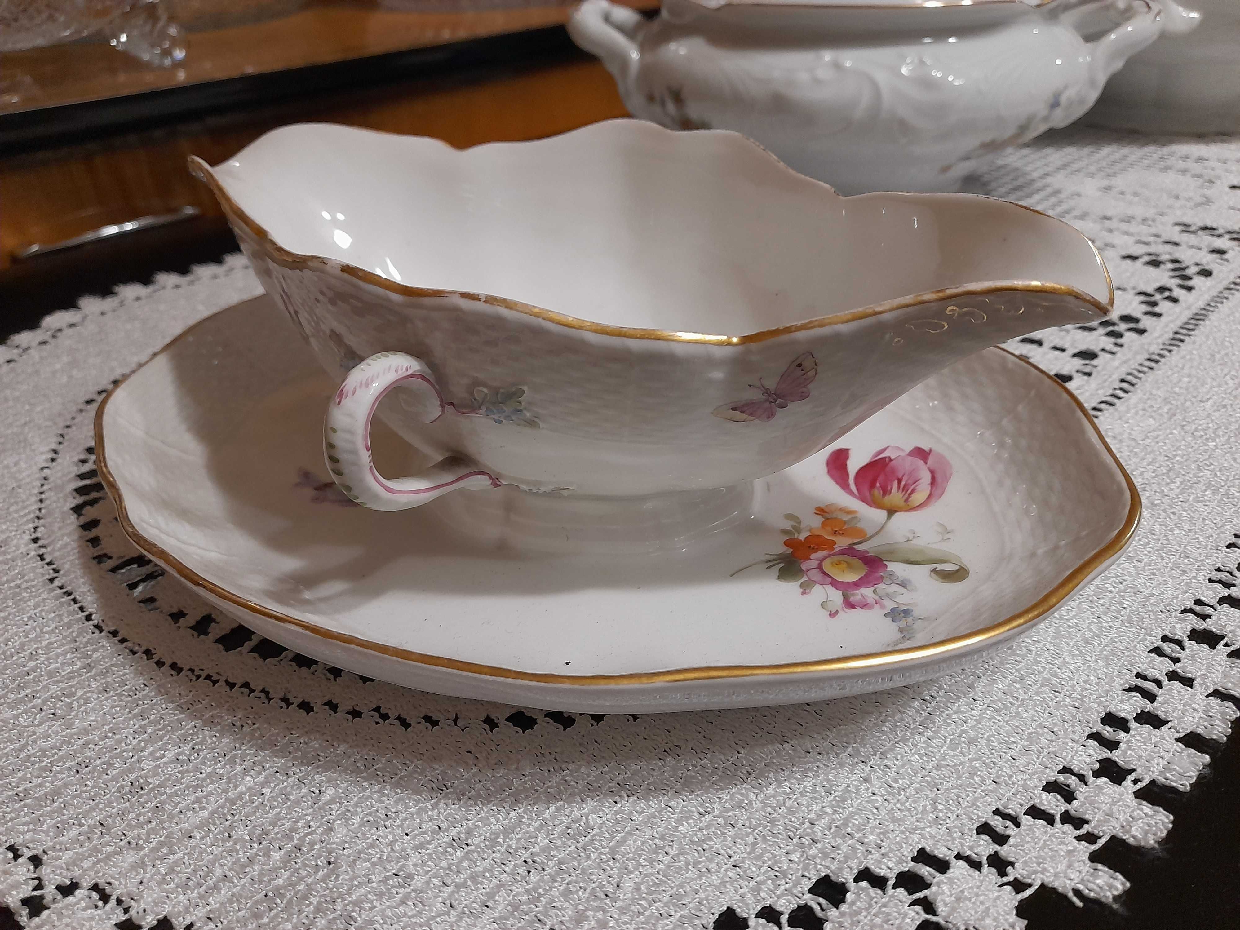 Stara porcelanowa sosjerka KPM Berlin antyk XVIII w. lata 1800