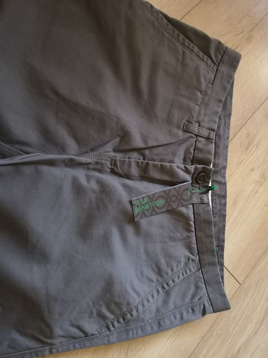 Spodnie męskie materiałowe chino slim fit 40 L popielate