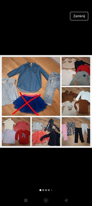 Zestaw ubrań dla dziewczynki 98-104