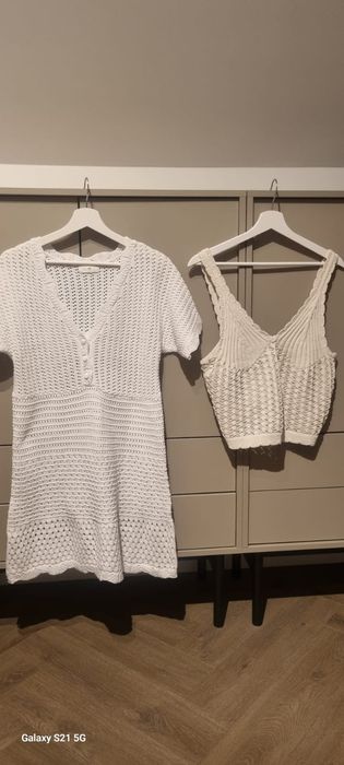 Sukienka damska oraz bluzeczka dzianinowe H&M,rozmiar XL.