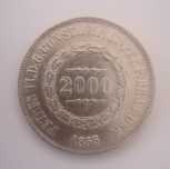 Moeda 2000 reis prata