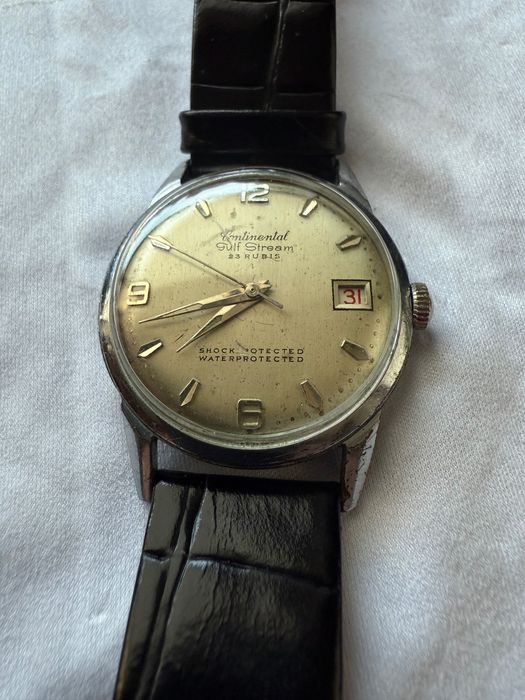 Vintage zegarek swiss Continental Gulf Stream