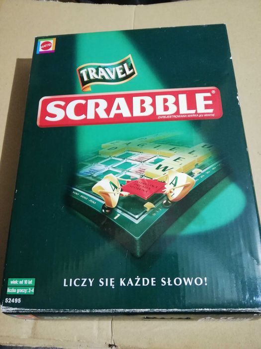 Scrabble Travel 52495 Unikat wyd. Mattel PL Walizkowa z org. pudełkiem