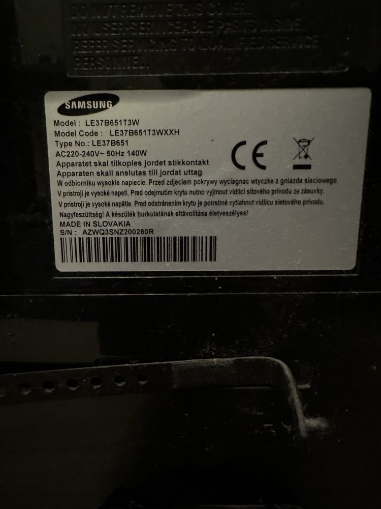 Telewizor Samsung LE37B651T3W