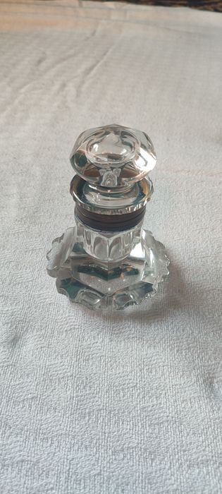 Tinteiro antigo Cristal, 12 cm altura