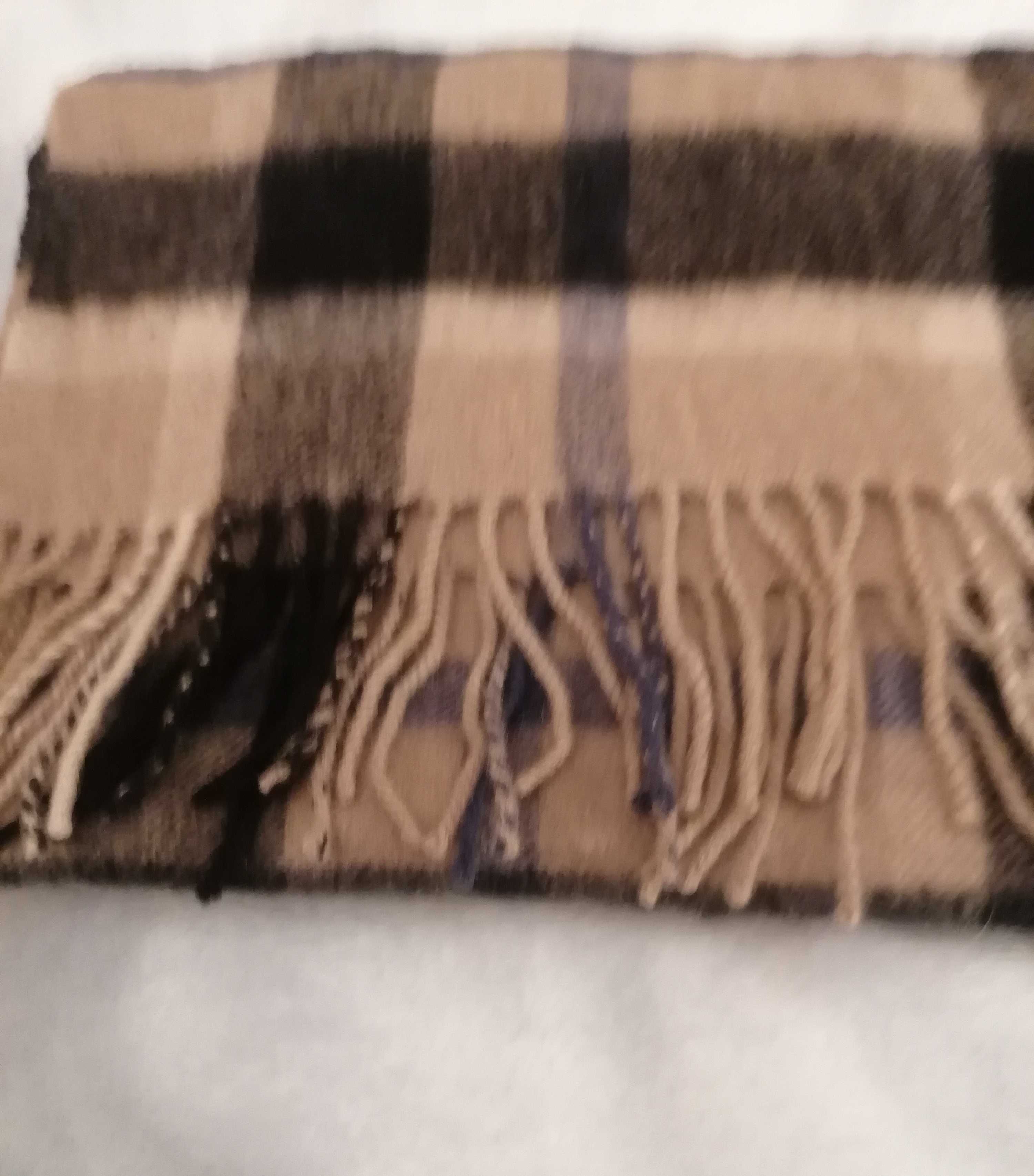 Miękki szalik krata tartan 100% szkocka wełna