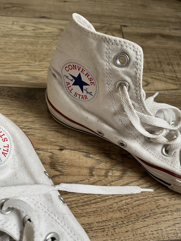 Converse biale dlugie 37 1/3