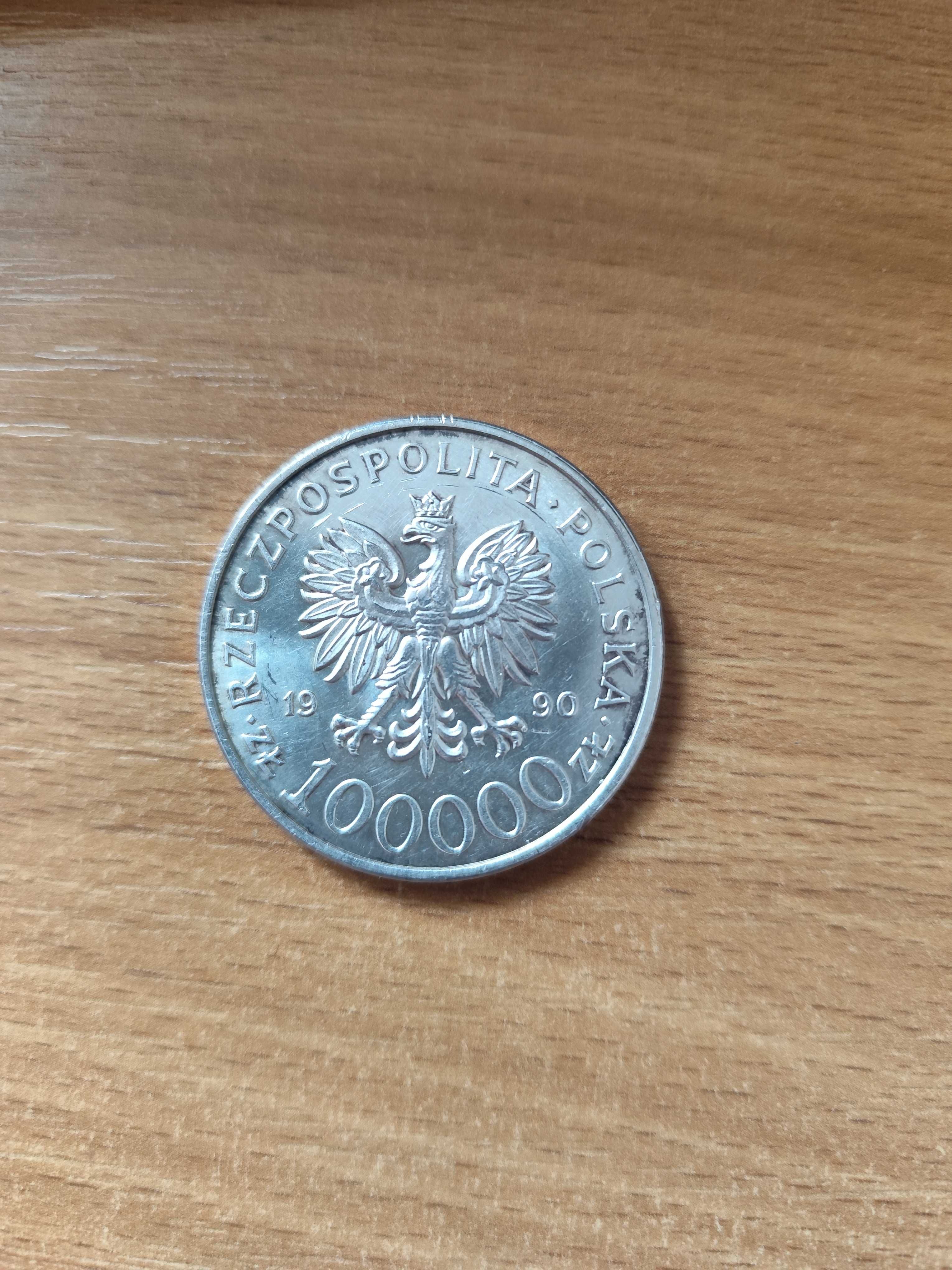 Moneta 100000 zł Solidarność 1990 r.