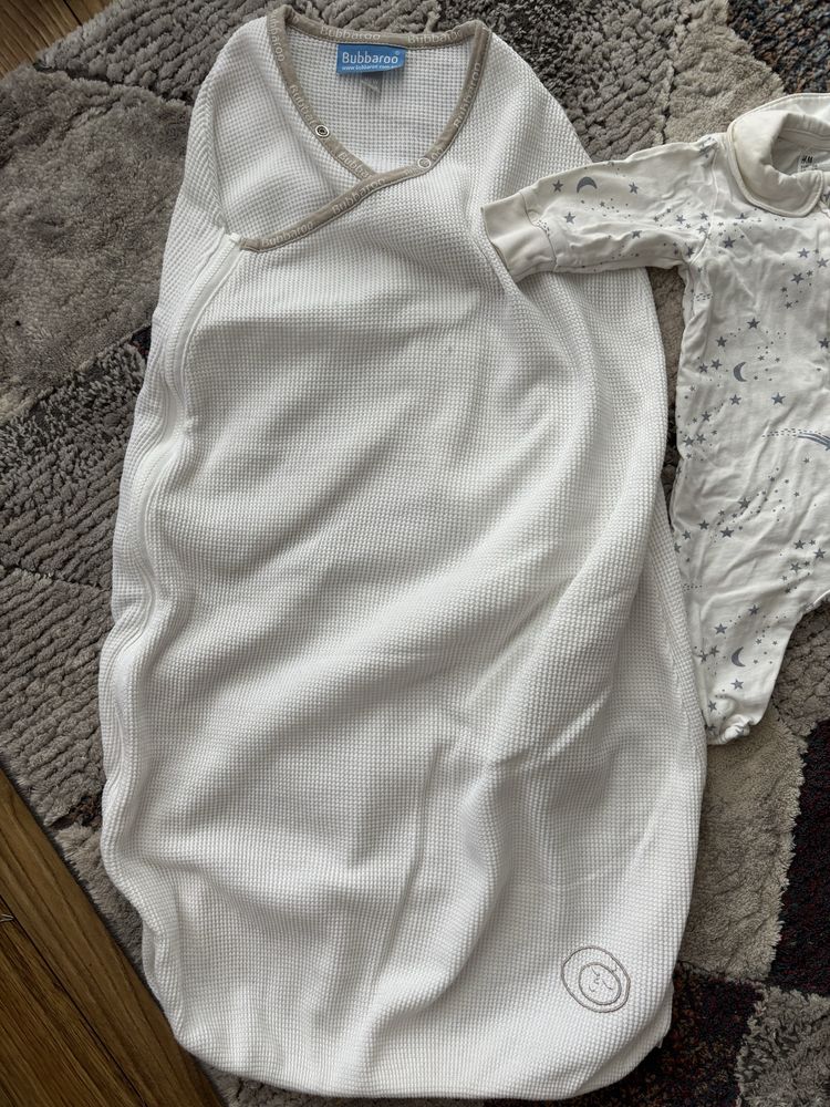 Body H&M rozm. 56 + otulacz bambusowy dla noworodka – idealny na lato!