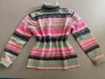 Miękki wełniany sweter golf kolorowy, merino, r. M