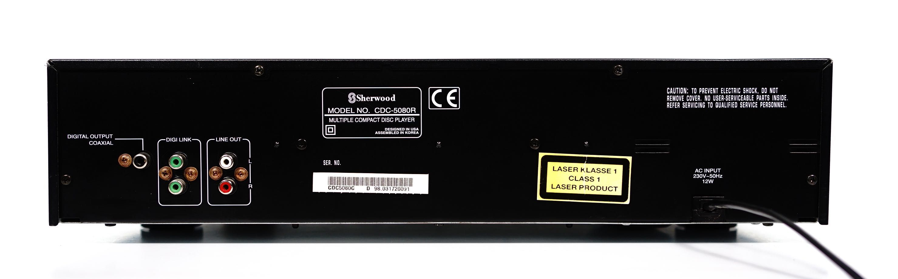 Zmieniarka na 5 płyt CD Sherwood CDC-8050R DAC 1-bit Odtwarzacz