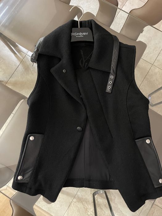 Шерстяной жилет YSL