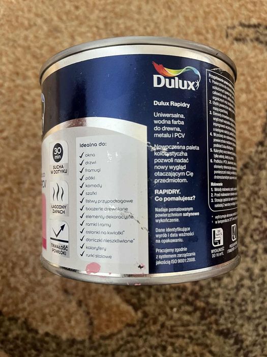 Dulux Rapidry farba do drewna, metalu i PCV przybrudzony róż