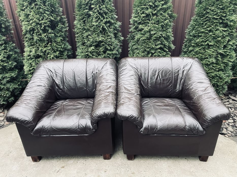 Пара шкіряних крісел