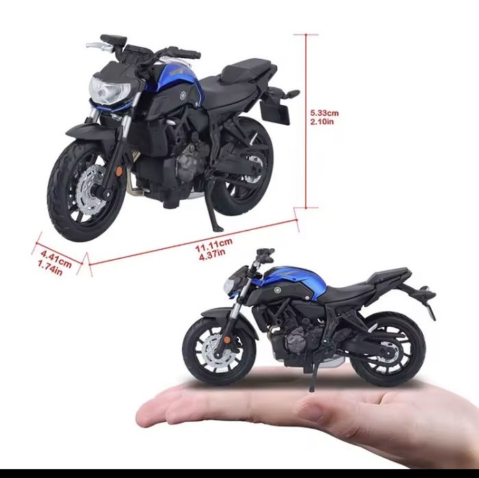 Mota moto miniatura maisto yamaha mt07