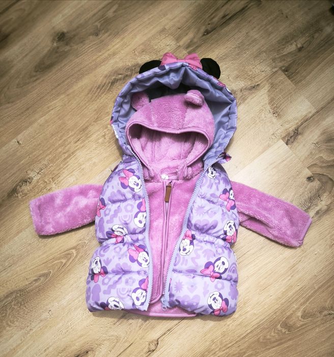 Polarowa bluza miś i bezrękawnik Myszka Minnie