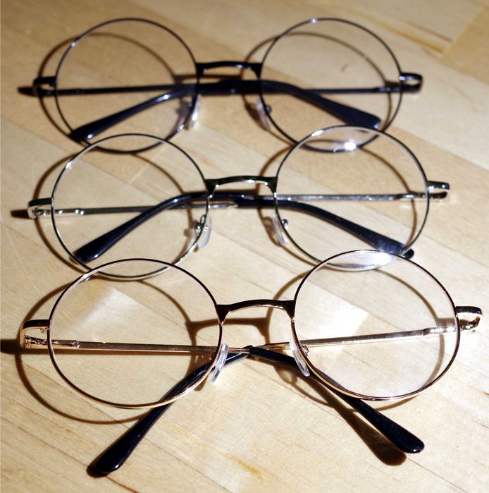 Oprawki okularowe “lenonki” Harry Potter - złote, srebrne i czarne