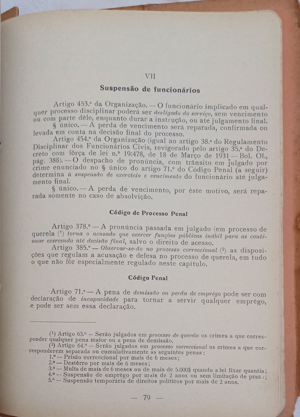 Correios. Regulamento Disciplinar de 1939 Raríssimo