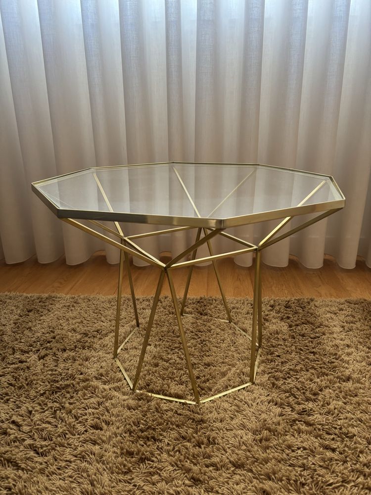 Mesinha apoio vidro e metal Zara Home
