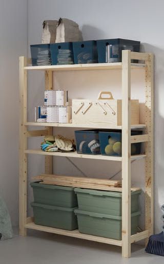 Estante IVAR (IKEA) de prateleiras em pinho maciço