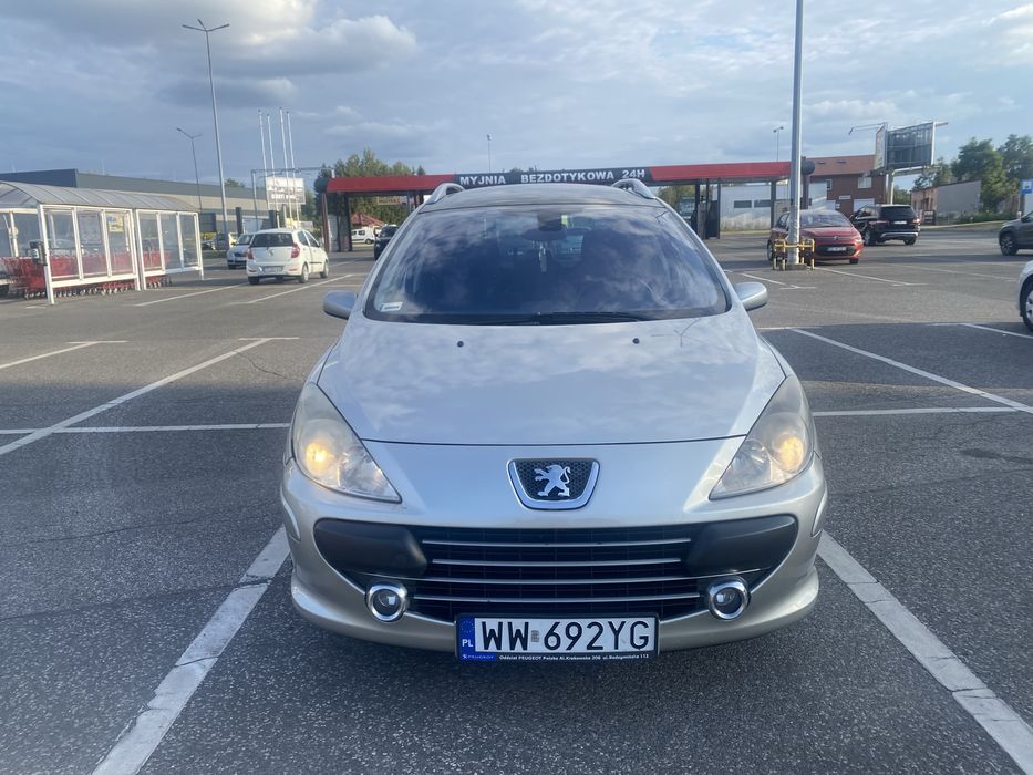 Peugeot 307 SW 2.0 TDI 2007 r.  klima, panorama, bezwypadkowy