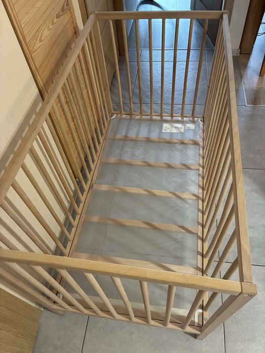 Łóżeczko drewniane dzieciece IKEA + Gratisy