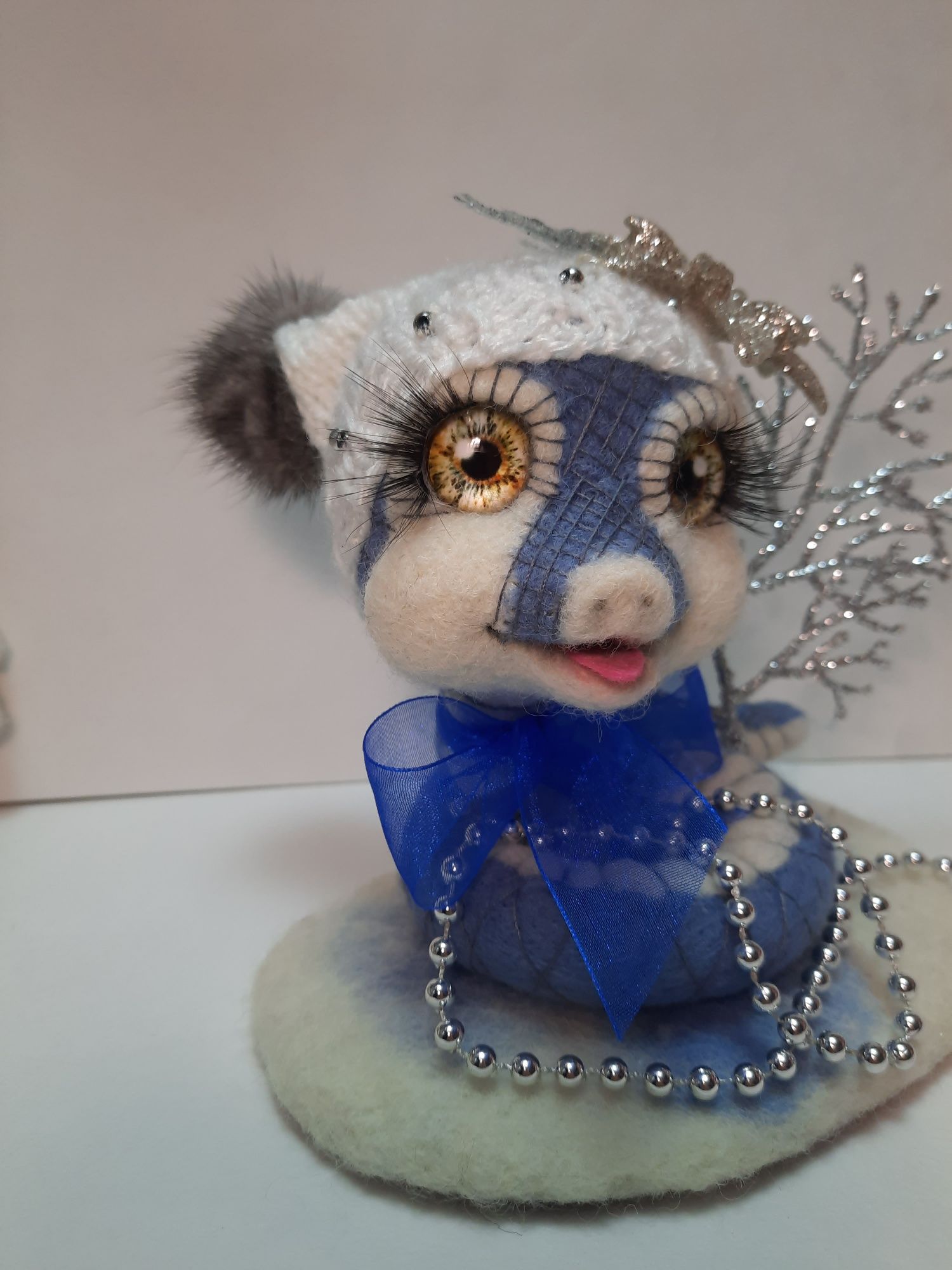 Валяная игрушка змея, валяна іграшка змія