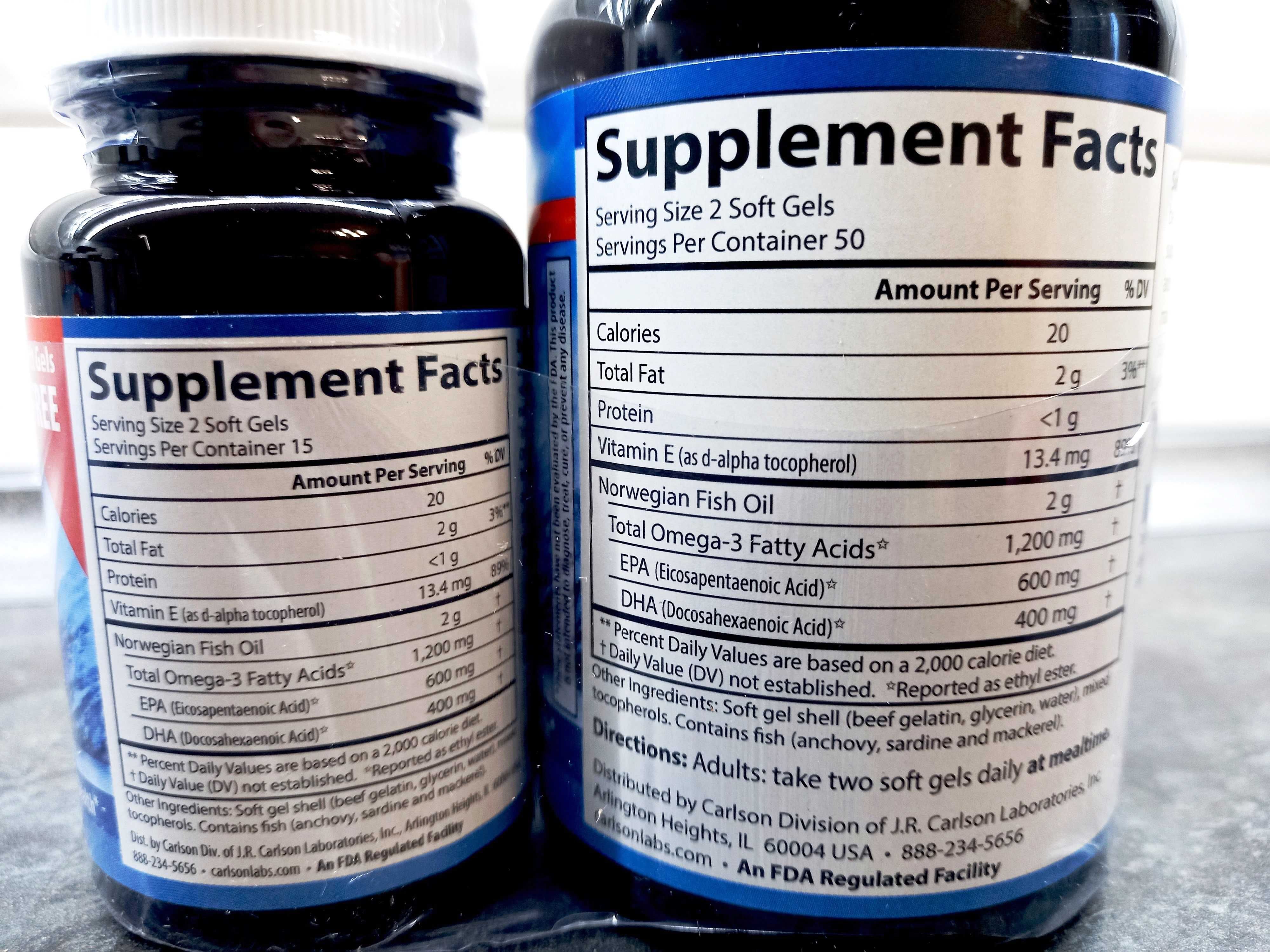 Carlson Labs, Super Omega-3 1200 мг (130 капс.), омега-3 концентрат