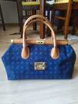 Duża torba granatowa, nowa, wzór Louis Vuitton.