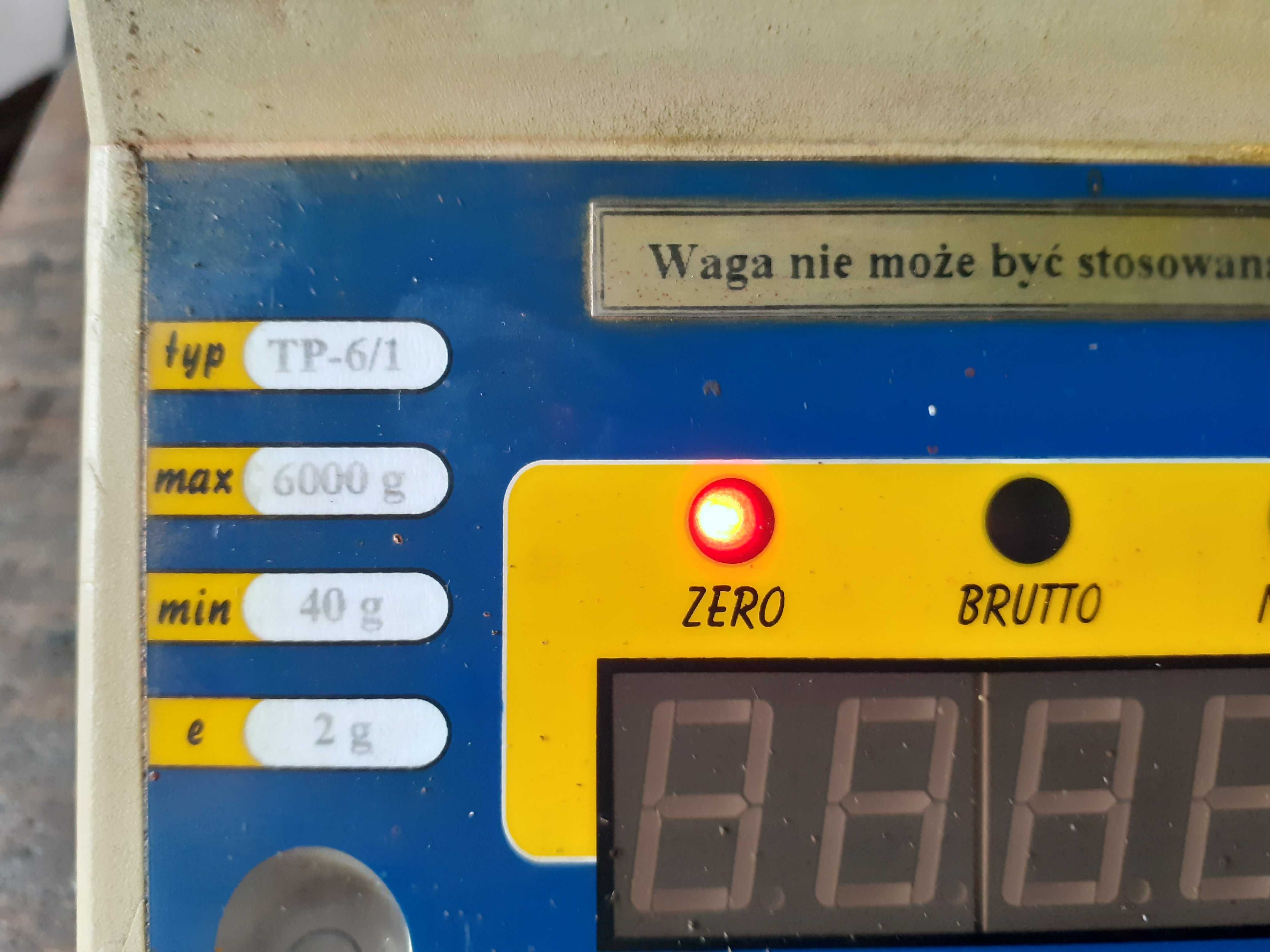 waga elektroniczna TP 6/1 telerancja 2g zasilanie 230V