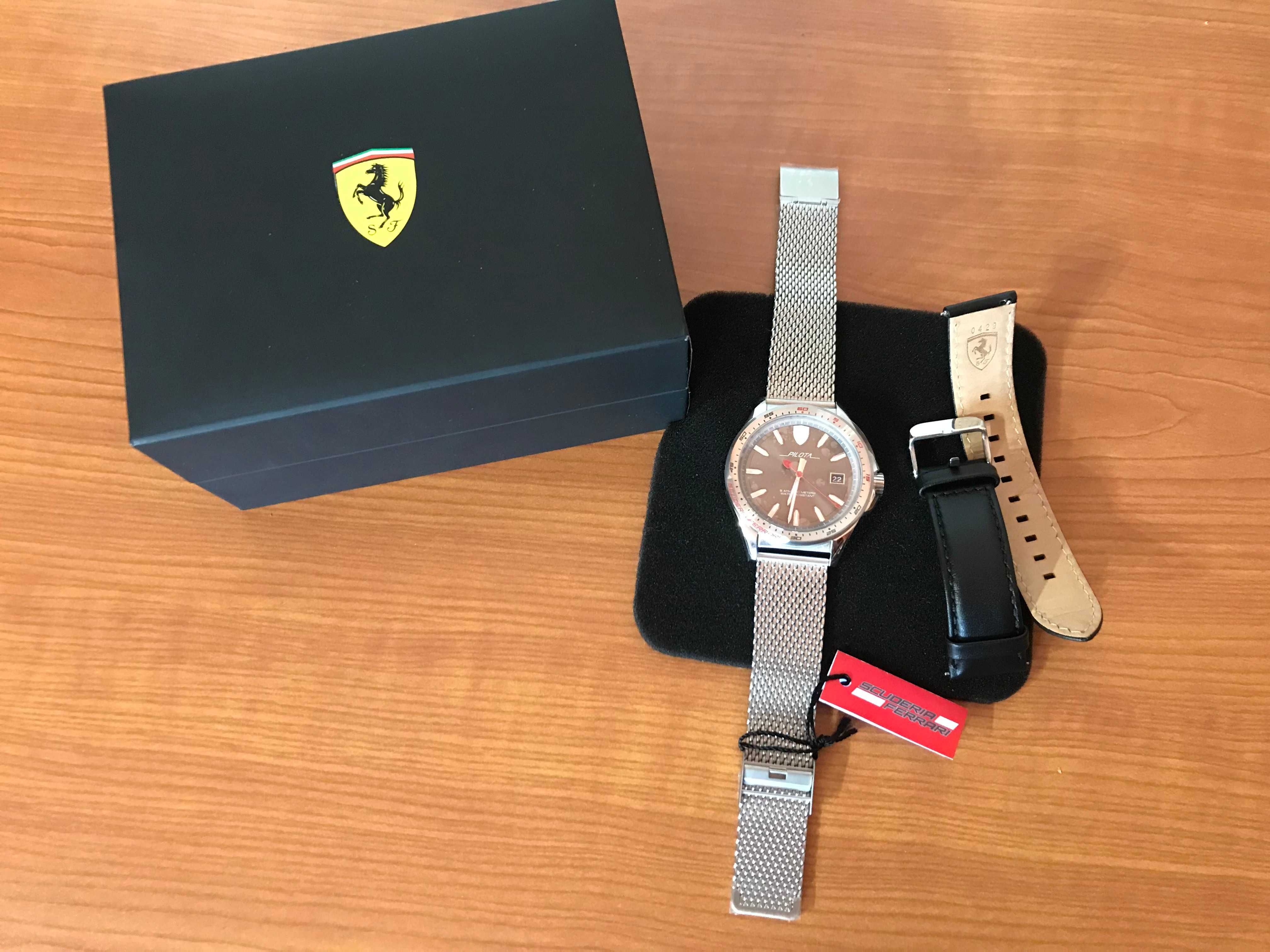 Relógio Ferrari + Oferta Extra de Bracelete Pele Preta