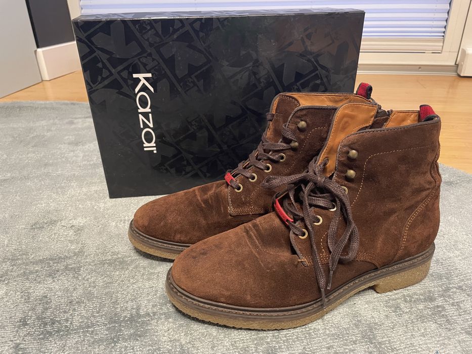 Buty zimowe kozaki botki brąz kazar 40-41 skóra