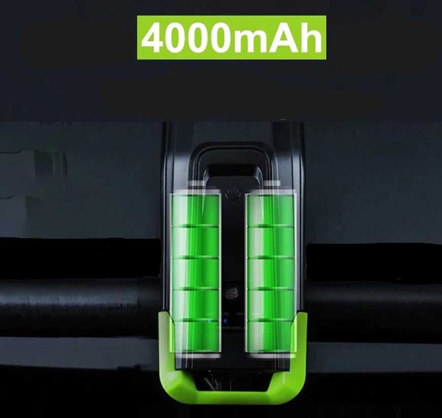 Lampka rowerowa LED 3w1 Bezprzewodowy Licznik Klakson 800 lm 4000 mAh