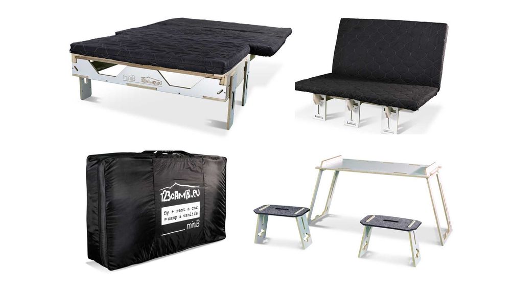 camperbox kamper box miniB 123 camp spanie w aucie