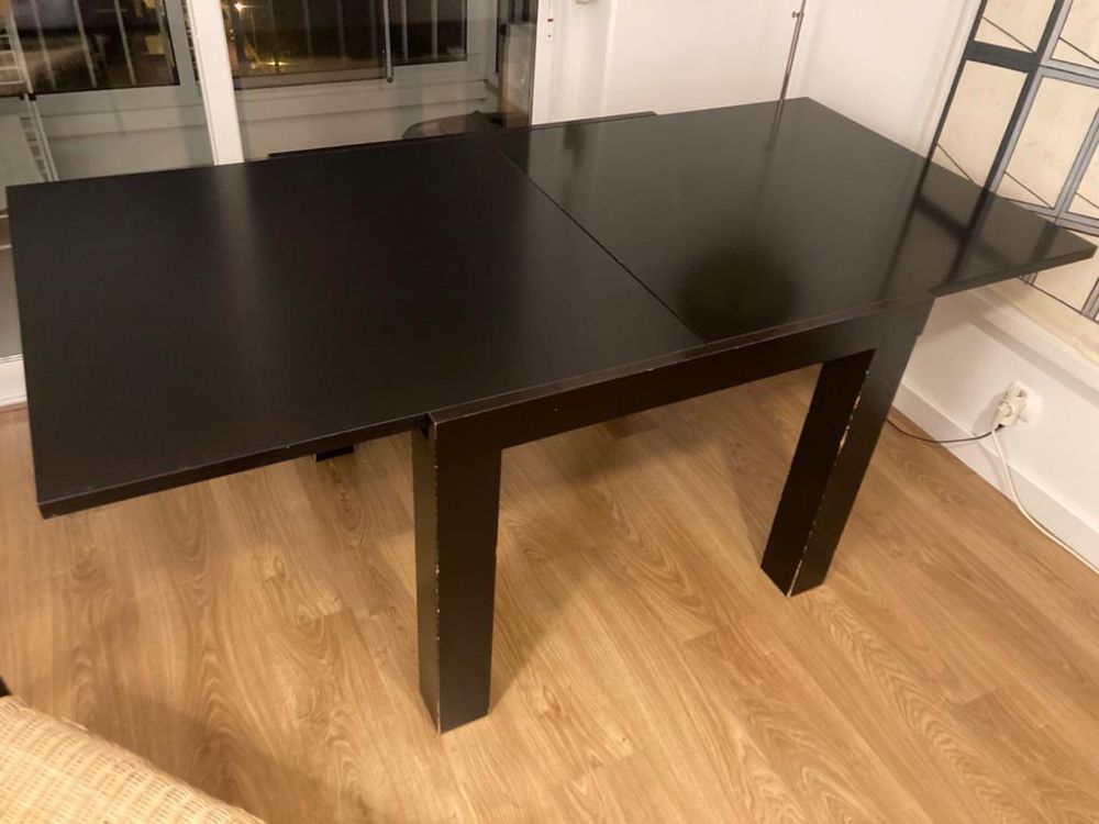 Mesa de jantar extensível - Preta